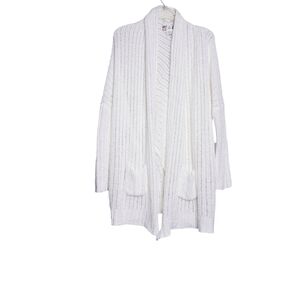 Pink Rose Women's White Cardigan Sweater